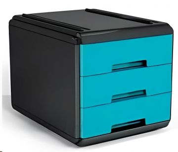 ARDA - MINI CASSETTIERA MYDESK 17.7X25.4X17CM TURCHESE