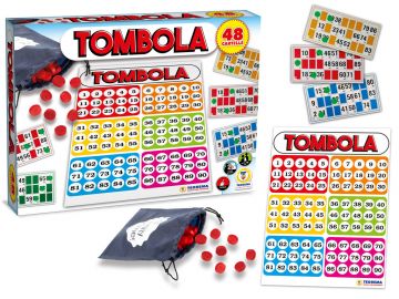 GIOCO TOMBOLA 48 CARTELLE IN PLASTICA