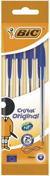 BIC - SET 4 PENNE CRISTAL ORIGINAL BLU