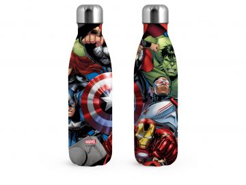 BORRACCIA TERMICA IN ACCIAIO INOX 0.50LT 27X8CM AVENGERS