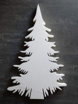 ALBERO CON RAMI TONDI IN POLISTIROLO 190CM 120X6CM H. 190CM