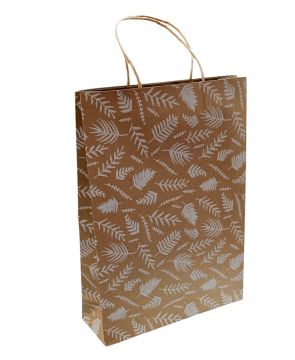 BORSA DI CARTA DA REGALO CON DECORI IN RILIEVO 33X9.5X41CM