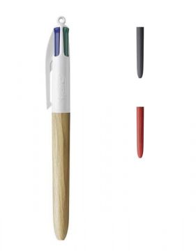 BIC - PENNA A SFERA A SCATTO 4 COLOURS WOOD EFFECT PIU' 2 FUSTI