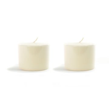 SET 2 CANDELE PILLAR AVORIO LUCIDE D. 4CM H. 5CM