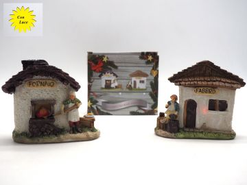 NEGOZIO ANGOLO C/FIGURA H11X4X12CM CON LUCE