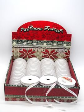 ROTOLO CARTA REGALO BIANCO MERRY CHRISTMAS LUCENTE H 0.9X2.7MT