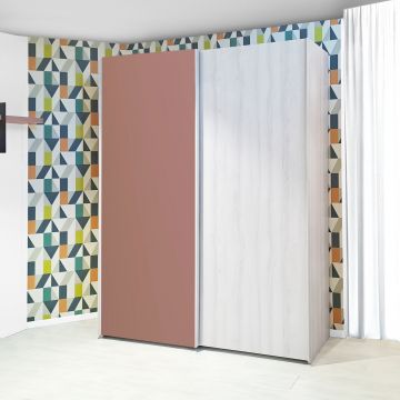 ARMADIO CM 181X65 H.247 ROVERE NORDICO E ROSA