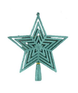 PUNTALE ALBERO A FORMA DI STELLA IN GLITTER TIFFANY