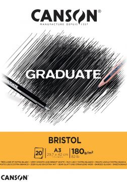 CANSON - ALBUM GRADUATE BRISTOL A3 20 FOGLI