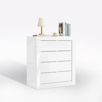 CASSETTIERA BASIC CM 70X35 H. 78 BIANCO LUCIDO