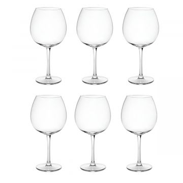 SET 6 CALICI DA VINO IN VETRO TRASPARENTE XXL 72CL