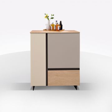 CREDENZA MOD. GIORNO PER GIORNO ROVERE NODATO/CRETA/FANGO