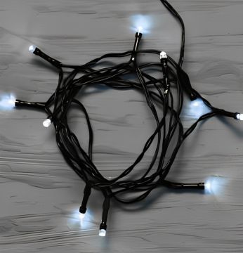 LUCI DI NATALE 35 LED BIANCO GHIACCIO FISSA 5.25+1.8MT