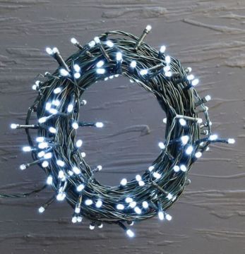 100 LED LUCE FREDDA C/GIOCHI DI LUCE USO ESTERNO/INTERNO IP44 5M+2M