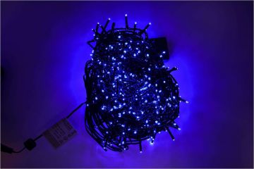 LUCI DI NATALE 480 LED BLU CON TRASFORMATORE 24+2MT