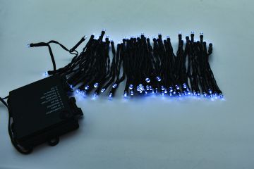 CATENA LUMINOSA 300 LED BATTERIA LUCE FREDDA - USO ESTERNO/INTERNO