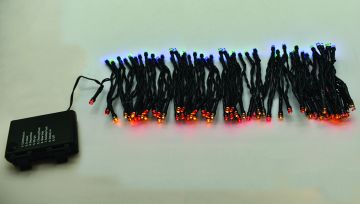 CATENA LUMNINOSA 300 LED MULTICOLOR A BATTERIA - USO ESTERNO/INTERNO