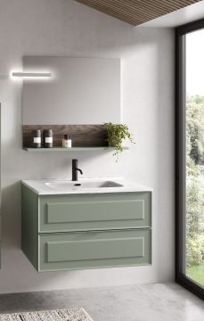 COMPOSIZIONE BAGNO MOD. FRAME SALVIA OPACO