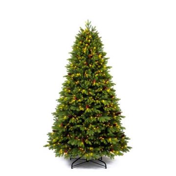 ALBERO DI NATALE MOD. GREEN H.210CM CON LUCI LED