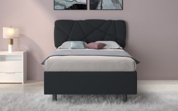 LETTO CONTENITORE POP 1 PIAZZA E 1/2 TESSUTO LYCRA ANTRACITE