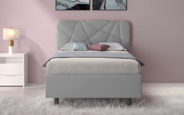 LETTO CONTENITORE POP 1 PIAZZA E 1/2 TESSUTO LYCRA GRIGIO LIGHT