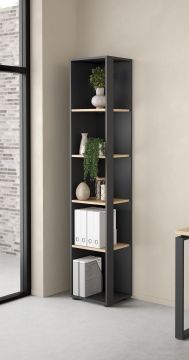 LIBRERIA MOD.SIGN 65590  MATT GREY E JACSKON HICKORY