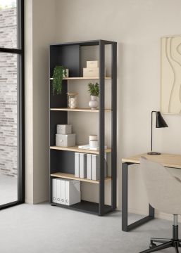 LIBRERIA MOD.SIGN 65592  MATT GREY E JACSKON HICKORY