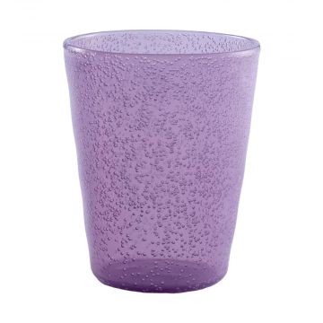 MEMENTO - BICCHIERE ACQUA IN VETRO MAUVE 30CL