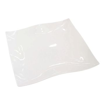 PIATTO PORTATA IN PORCELLANA LINEA HELTON 31X31CM BIANCO