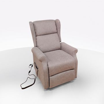 POLTRONA RELAX 2 MOTORI ELETTRICI IN TESSUTO BEIGE