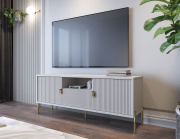 PORTA TV MOD. LOTUS CASHMERE EFFETTO CANNETTATO