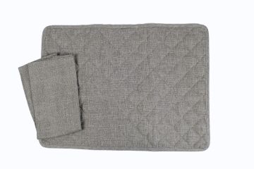 SET AMERICANO DA TAVOLA IN COTONE CM 45X32 GRIGIO 