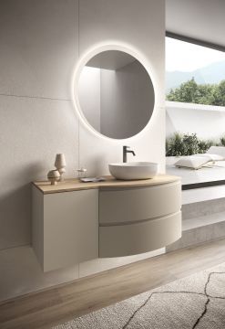 COMPOSIZIONE BAGNO MOD. SFERA TORTORA OPACO