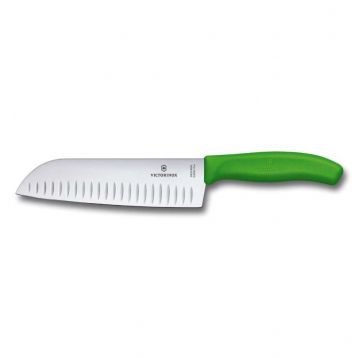 VICTORINOX - COLTELLO SANTOKU LINEA SWISS CLASSIC 17CM VERDE