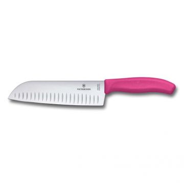 VICTORINOX - COLTELLO SANTOKU LINEA SWISS CLASSIC 17CM ROSA