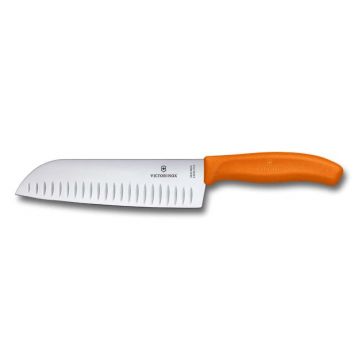 VICTORINOX - COLTELLO SANTOKU LINEA SWISS CLASSIC 17CM ARANCIO 