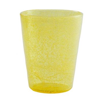 MEMENTO - BICCHIERE ACQUA IN VETRO YELLOW TRASPARENT 30CL