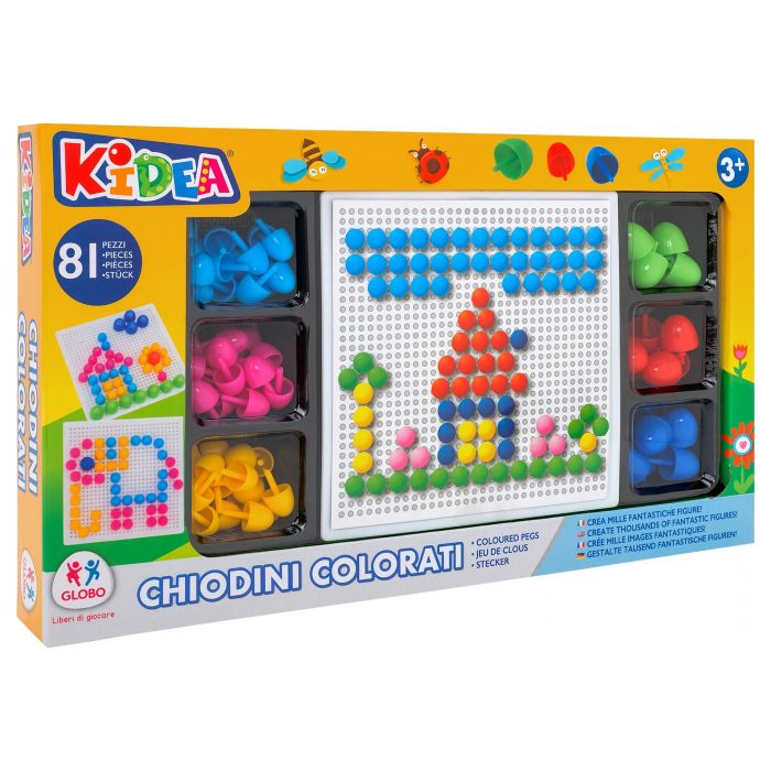 CHIODINI 80 PEZZI COLORATI GIOCO GIOCATTOLO BAMBINI BIMBI INTELLIGENZA -  Trade Shop TRAESIO - Giochi e giocattoli - Giocattoli