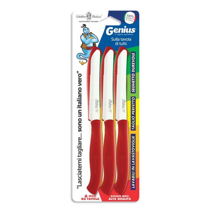 Classic Line Set 2 Coltelli Bistecca 11 cm Rosso