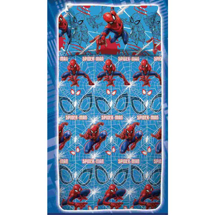 Lenzuola per Letto singolo Spiderman: lenzuolo completo Letto 1 Piazza