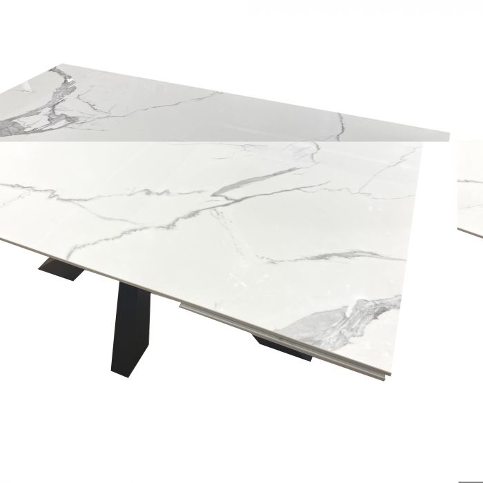 Tavolo 160 x 90 allungabile cm 240 bianco statuario nuovo art.1927 consegna  gratuita